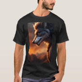 Cool Werewolf Furry Therian Art T-Shirt (Vorderseite)