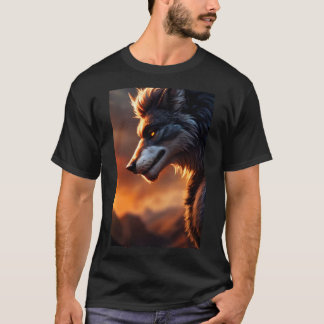 Cool Werewolf Furry Therian Art T-Shirt