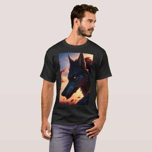 Cool Werewolf Furry Therian Art T-Shirt (Vorne ganz)