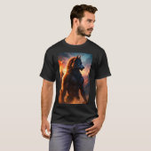 Cool Werewolf Furry Therian Art T-Shirt (Vorne ganz)