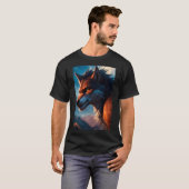 Cool Werewolf Furry Therian Art T-Shirt (Vorne ganz)