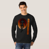 Cool Werewolf Lychan Full Moon Halloween Blood Moo T-Shirt (Vorne ganz)