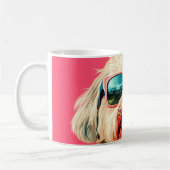 Cool West Highland White Terrier dog with sunglass Kaffeetasse (Links)