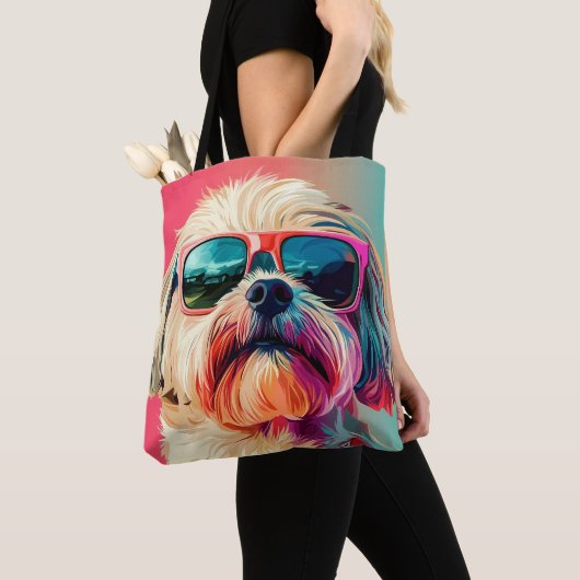 Cool West Highland White Terrier dog with sunglass Tasche (Von Nahem)