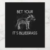Cool Wetten Sie auf Ihren Donkey und seinen Bluegr Weinetikett (Einzelnes Label)
