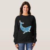 Cool Whale Made Of Nature Elements Ocean Sweatshirt (Vorne ganz)
