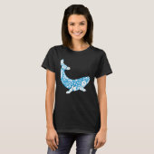 Cool Whale Made Of Nature Elements Ocean T-Shirt (Vorne ganz)