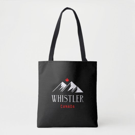 Cool Whistler Canada Mountains Maple Leaf Dark Tasche (Vorderseite)
