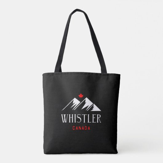 Cool Whistler Canada Mountains Maple Leaf Dark Tasche (Rückseite)