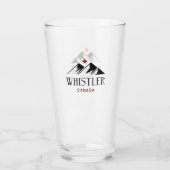 Cool Whistler Canada Mountains Maple Leaf Glas (Rückseite)