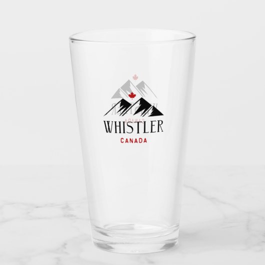 Cool Whistler Canada Mountains Maple Leaf Glas (Vorderseite)