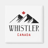 Cool Whistler Canada Mountains Maple Leaf Magnet (Vorne)