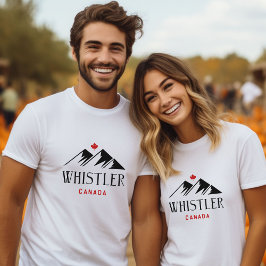 Cool Whistler Canada Mountains Maple Leaf T-Shirt