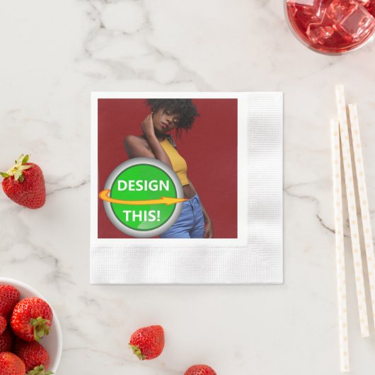 COOL! Whitepaper Cocktail Napkins 50 Pack Weiß Serviette (Beispiel)