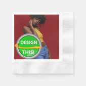 COOL! Whitepaper Cocktail Napkins 50 Pack Weiß Serviette (Vorderseite)