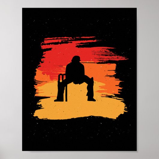 Cool Wicket Keeper Player For Cricket Sportys And Poster (Vorne)