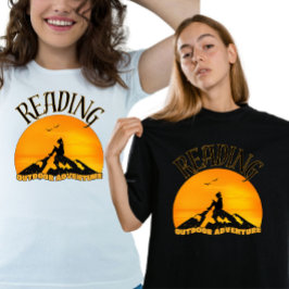 Cool Wild Reader Sunset Mountain T-Shirt
