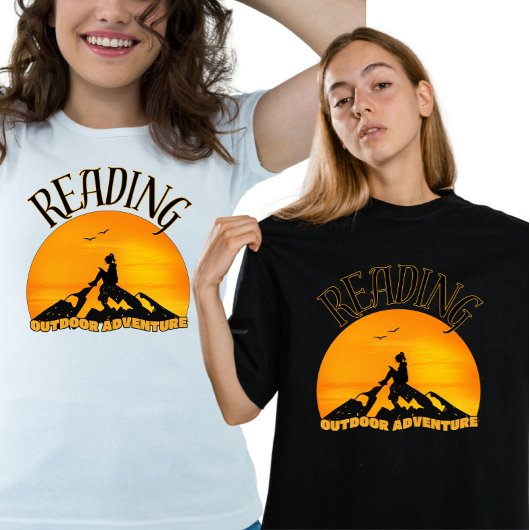 Cool Wild Reader Sunset Mountain T-Shirt