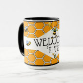 Cool Willkommen in unserem Bienenstock-Cooffee Tasse (Vorderseite Links)