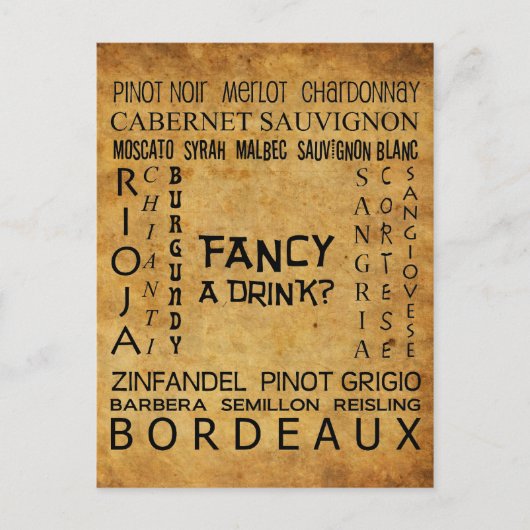 Cool Wine Postcard! Postkarte (Vorderseite)