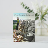Cool Wine Postcard! Postkarte (Stehend Vorderseite)