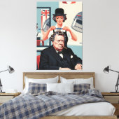 Cool Winston Churchill Leinwanddruck (Insitu (Schlafzimmer))