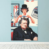 Cool Winston Churchill Leinwanddruck (Insitu (Holzboden))