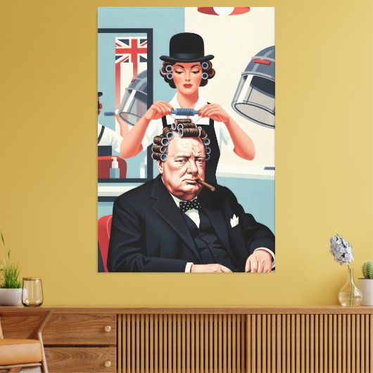 Cool Winston Churchill Leinwanddruck (Insitu (Wohnzimmer))