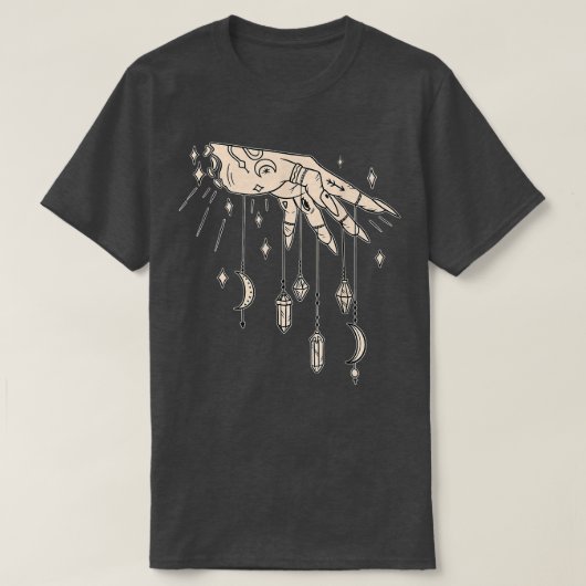 Cool Witches Design Of A Tattooed Hand With Crysta T-Shirt (Design vorne)
