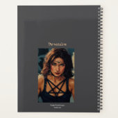 Cool Witchy Mischief Quote Girly Gray Journal Planer (Rückseite)