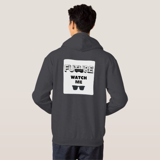 Cool Witty Design Future Legend Hoodie (Schwarz voll)