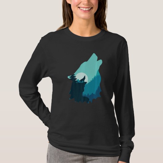 Cool Wolf Arctic Wildlife Tarot T-Shirt (Vorderseite)