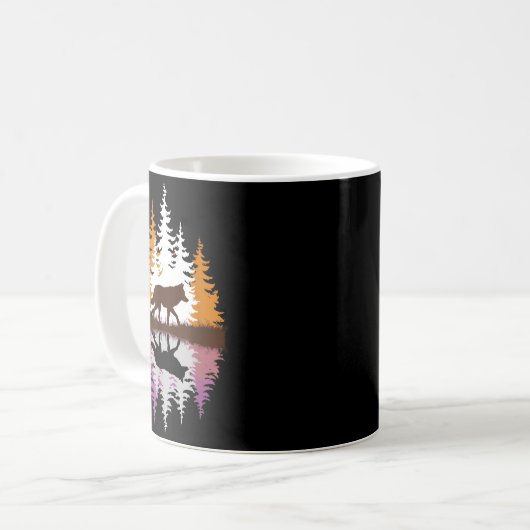 Cool Wolf Art For Men Women Howling Wolf Wolves Lo Kaffeetasse (Vorderseite Links)