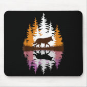 Cool Wolf Art For Men Women Howling Wolf Wolves Lo Mousepad (Vorne)