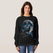 Cool Wolf Howling At The Moon - Wolf Lover Sweatshirt (Vorne ganz)