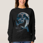 Cool Wolf Howling At The Moon - Wolf Lover Sweatshirt (Vorderseite)