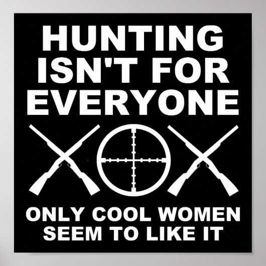 Cool Women like Hunting Funny Hunting Poster blass (Vorne)