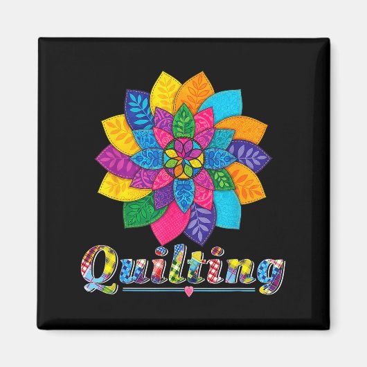 Cool Women Quilting Sewing Love Quilt Patterns Qui Magnet (Vorne)