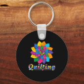 Cool Women Quilting Sewing Love Quilt Patterns Qui Schlüsselanhänger (Vorderseite)