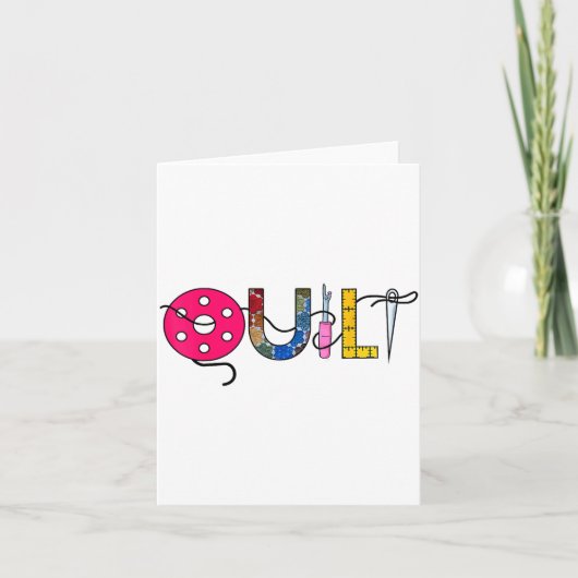 Cool Womens Quilt Quilting Sewing Hobby Crafter Gi Karte (Vorderseite)