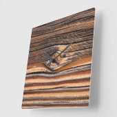 COOL Wood Grain Pattern Quadratische Wanduhr (Winkel)