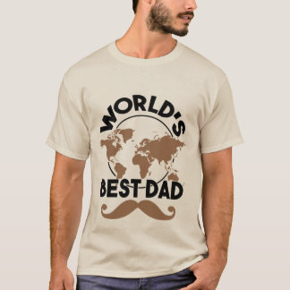 Cool world's Best Dad word art  T-Shirt