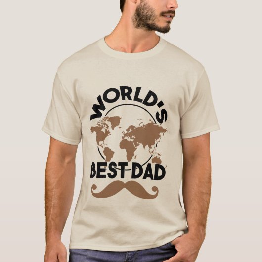 Cool world's Best Dad word art T-Shirt (Vorderseite)