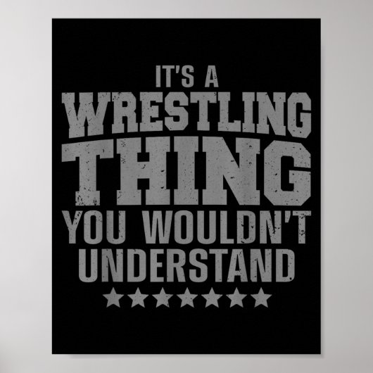 Cool Wrestling Design For Men Women Wrestler Wrest Poster (Vorne)