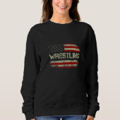 Cool Wrestling USA For Men Women Wrestling Coach Sweatshirt (Vorderseite)