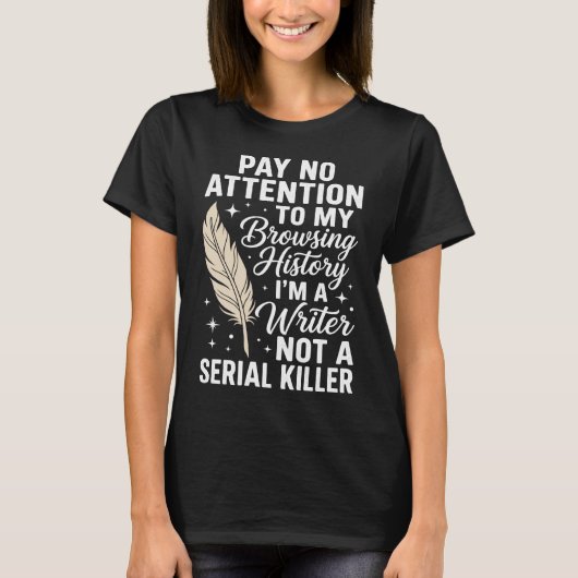 Cool Writer Author Journalist Writing Poetry T-Shirt (Vorderseite)