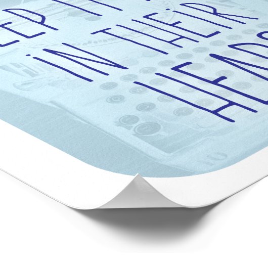 Cool Writer Brain Motivierend Author Slogan Poster (Ecke)