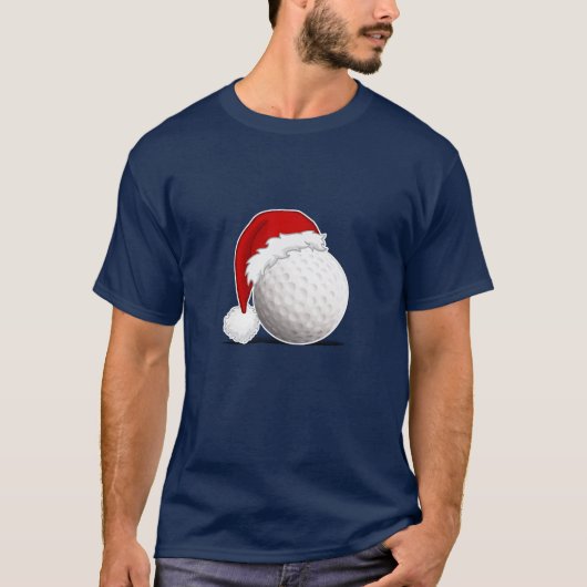 Cool Xmas Golf ball fan design Merry Christmas T-Shirt (Vorderseite)