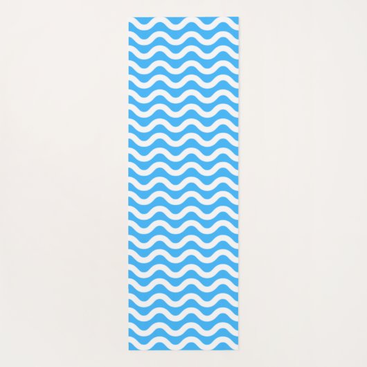 Cool Yellow Blue Waves Surfen Yoga Mat Yogamatte (Rückseite)