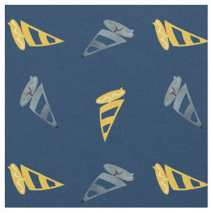 Cool Yellow Blue Windsurfing Sportstoff Stoff